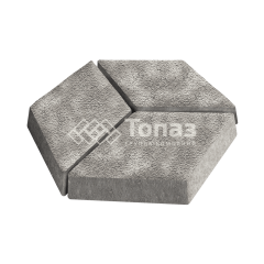 Тротуарная плитка Ромб, неаполь на камне, 6 см