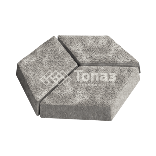 Тротуарная плитка Ромб, неаполь на камне, 6 см