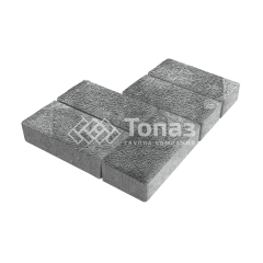 Тротуарная плитка 200х100х40, антрацит на камне