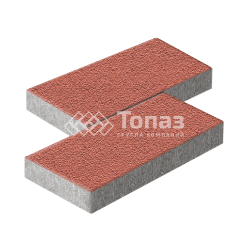 Тротуарная плитка 500х250х60, красная на камне