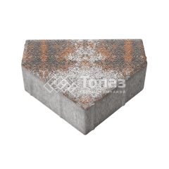 Тротуарная плитка Тиара, агат оранжевый на камне, 6 см