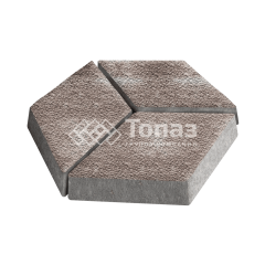 Тротуарная плитка Ромб, авантюр с гранитной крошкой, 6 см