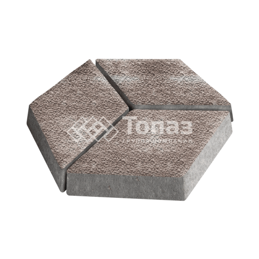 Тротуарная плитка Ромб, авантюр с гранитной крошкой, 6 см