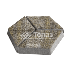 Тротуарная плитка Ромб, степь с мраморной крошкой, 6 см