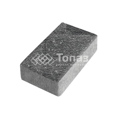 Тротуарная плитка Брусчатка, аляска черная с гранитной крошкой, 6 см