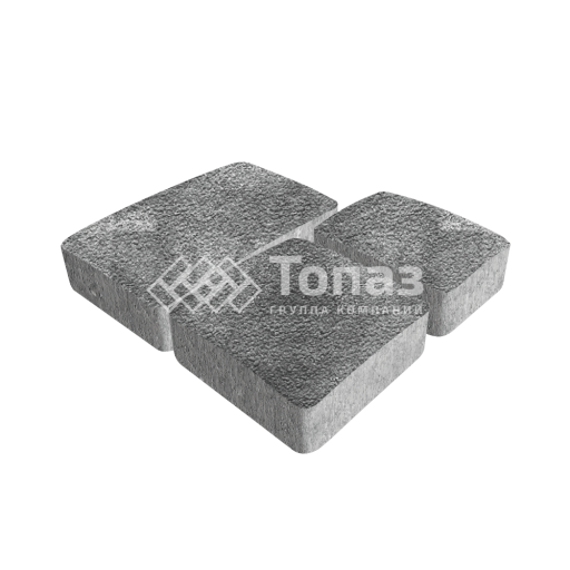 Тротуарная плитка Брук, антрацит на камне, 6 см