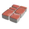 Тротуарная плитка Классико, красная, 6 см