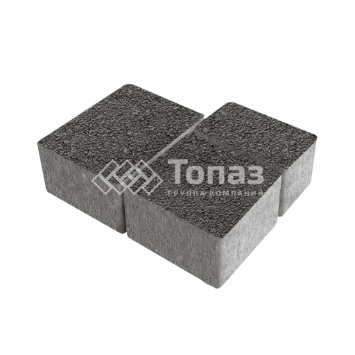 Тротуарная плитка Лэндхаус, джафар черный на камне, 6 см