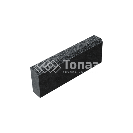 Камень бортовой БР 50.20.8, черный в полном окрасе с гранитной крошкой