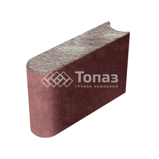 Камень бортовой БРШ 50.20.8, авантюр с мраморной крошкой, красное основание