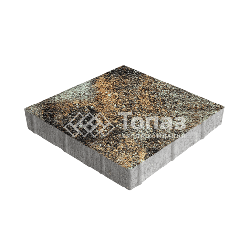 Тротуарная плитка Квадрат 500х500х70, агат кофейный с гранитной крошкой