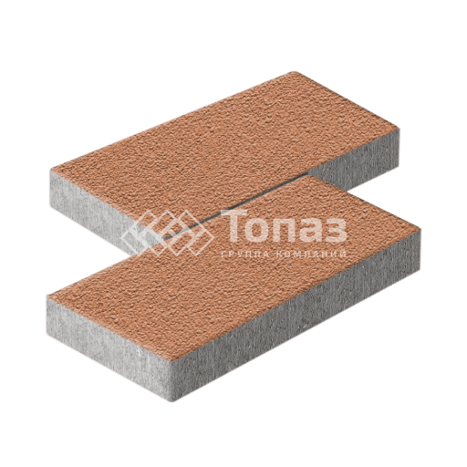 Тротуарная плитка 500х250х60, оранжевая на камне