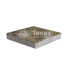 Тротуарная плитка Ромб, агат желтый с гранитной крошкой, 6 см