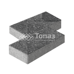 Тротуарная плитка 600х300х60, аляска черная с мраморной крошкой