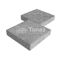 Тротуарная плитка Квадрат 500х500х70, серо-белая с мраморной крошкой