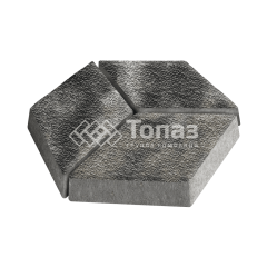 Тротуарная плитка Ромб, стоун с мраморной крошкой, 6 см