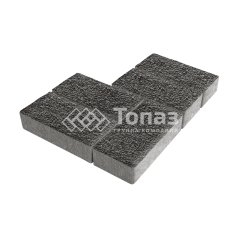 Тротуарная плитка 200х100х60, джафар черный с гранитной крошкой