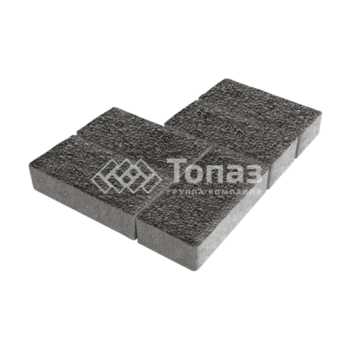 Тротуарная плитка 200х100х60, джафар черный с гранитной крошкой