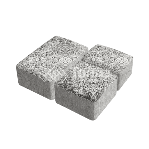 Тротуарная плитка Старый город, аляска белая, 6 см