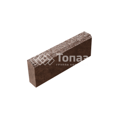 Камень бортовой БР 50.20.8, хаски с мраморной крошкой, коричневое основание