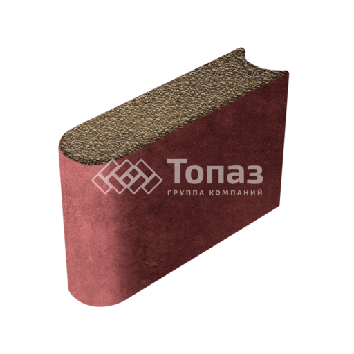 Камень бортовой БРШ 50.20.8, арабская ночь с мраморной крошкой, красное основание