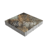 Тротуарная плитка Квадрат 500х500х70, агат кофейный с мраморной крошкой