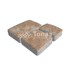 Тротуарная плитка Брук, сансет с мраморной крошкой, 6 см