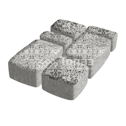 Тротуарная плитка Классико, аляска белая, 4 см