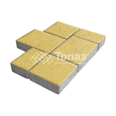 Тротуарная плитка Новый город, желтая, 4 см