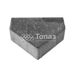 Тротуарная плитка Тиара, аляска черная на камне, 6 см