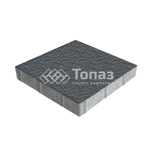 Тротуарная плитка Квадрат 500х500х70, черная с гранитной крошкой