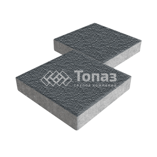 Тротуарная плитка Квадрат 500х500х70, черная с гранитной крошкой