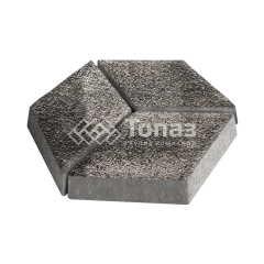 Тротуарная плитка Ромб, агат коричневый с гранитной крошкой, 6 см