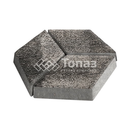 Тротуарная плитка Ромб, агат коричневый с гранитной крошкой, 6 см