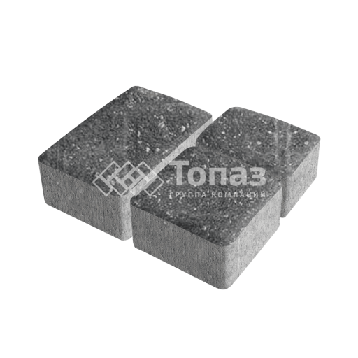 Тротуарная плитка Старый город, аляска черная, 6 см