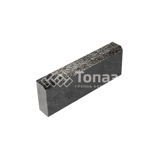 Камень бортовой БР 50.20.8, агат коричневый с мраморной крошкой