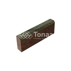 Камень бортовой БР 50.20.8, янтарь с мраморной крошкой, коричневое основание