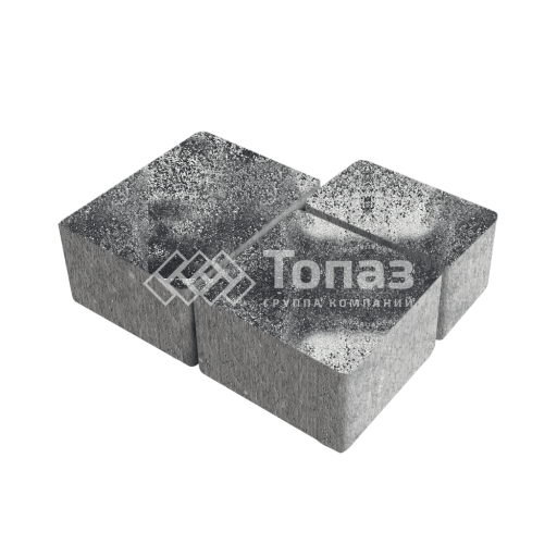 Тротуарная плитка Лэндхаус, черно-белая, 4 см