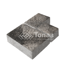 Тротуарная плитка Бергамо, агат коричневый на камне, 6 см