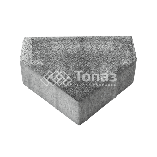 Тротуарная плитка Тиара, антрацит на камне, 6 см