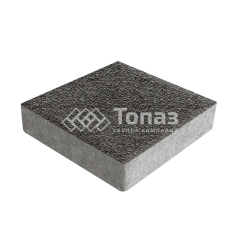 Тротуарная плитка Квадрат 200х200х40, джафар черный с гранитной крошкой