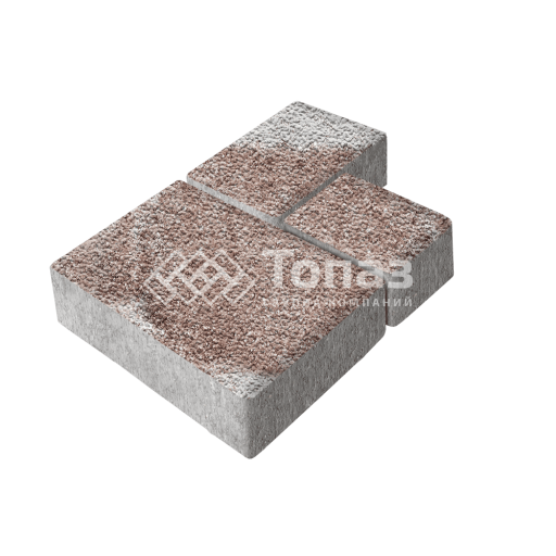 Тротуарная плитка Бергамо, хаски с гранитной крошкой, 6 см