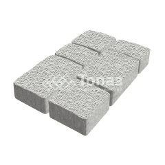 Тротуарная плитка Старый город, белая с гранитной крошкой, 4 см