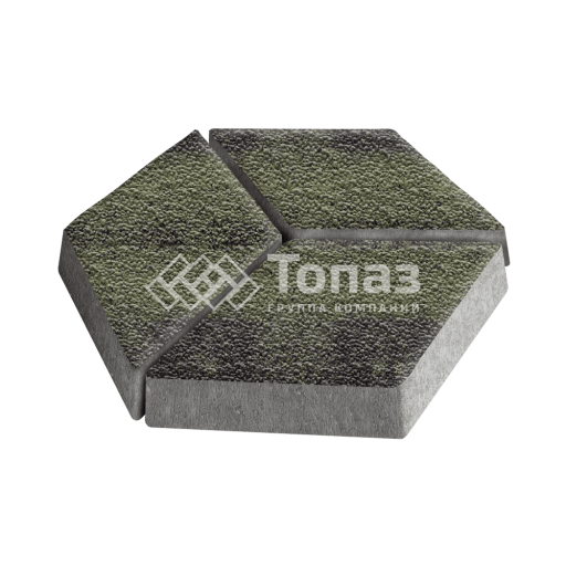 Тротуарная плитка Ромб, янтарь с мраморной крошкой, 6 см