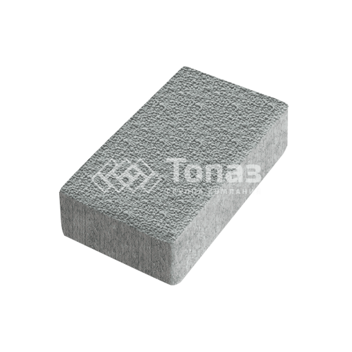 Тротуарная плитка Брусчатка, серая с мраморной крошкой, 6 см