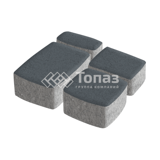 Тротуарная плитка Классико, черная, 6 см