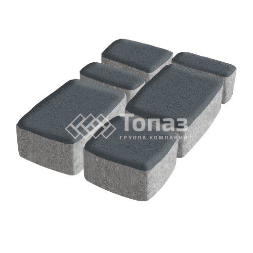 Тротуарная плитка Классико, черная, 6 см