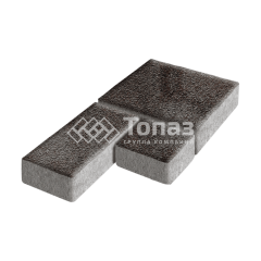 Тротуарная плитка Рубико, мокко на камне, 6 см