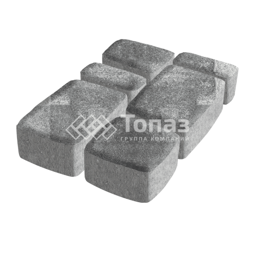 Тротуарная плитка Классико, антрацит, 4 см