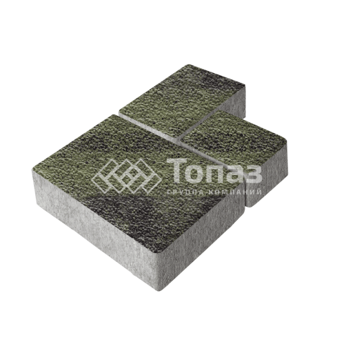 Тротуарная плитка Бергамо, янтарь с гранитной крошкой, 6 см